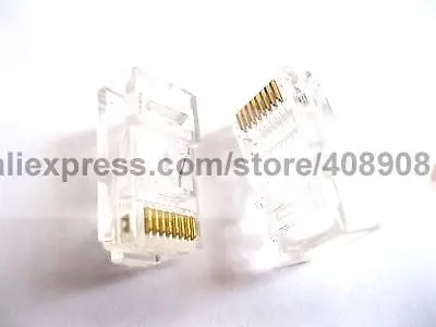 100 Pcs RJ45 Modular Plug Network Connector CAT5 LAN