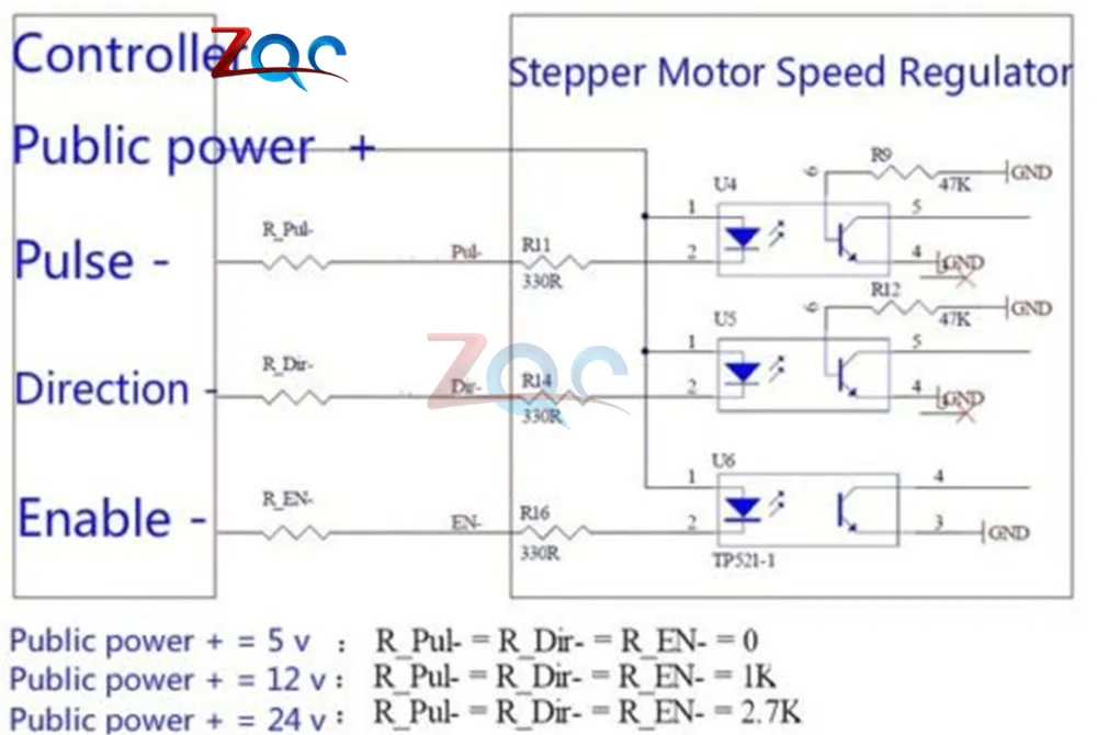 Reversible Motor Controller Speed Regulator Pulse Signal Controller for Stepper Motor Stepper Power Supply 40-200KHZ