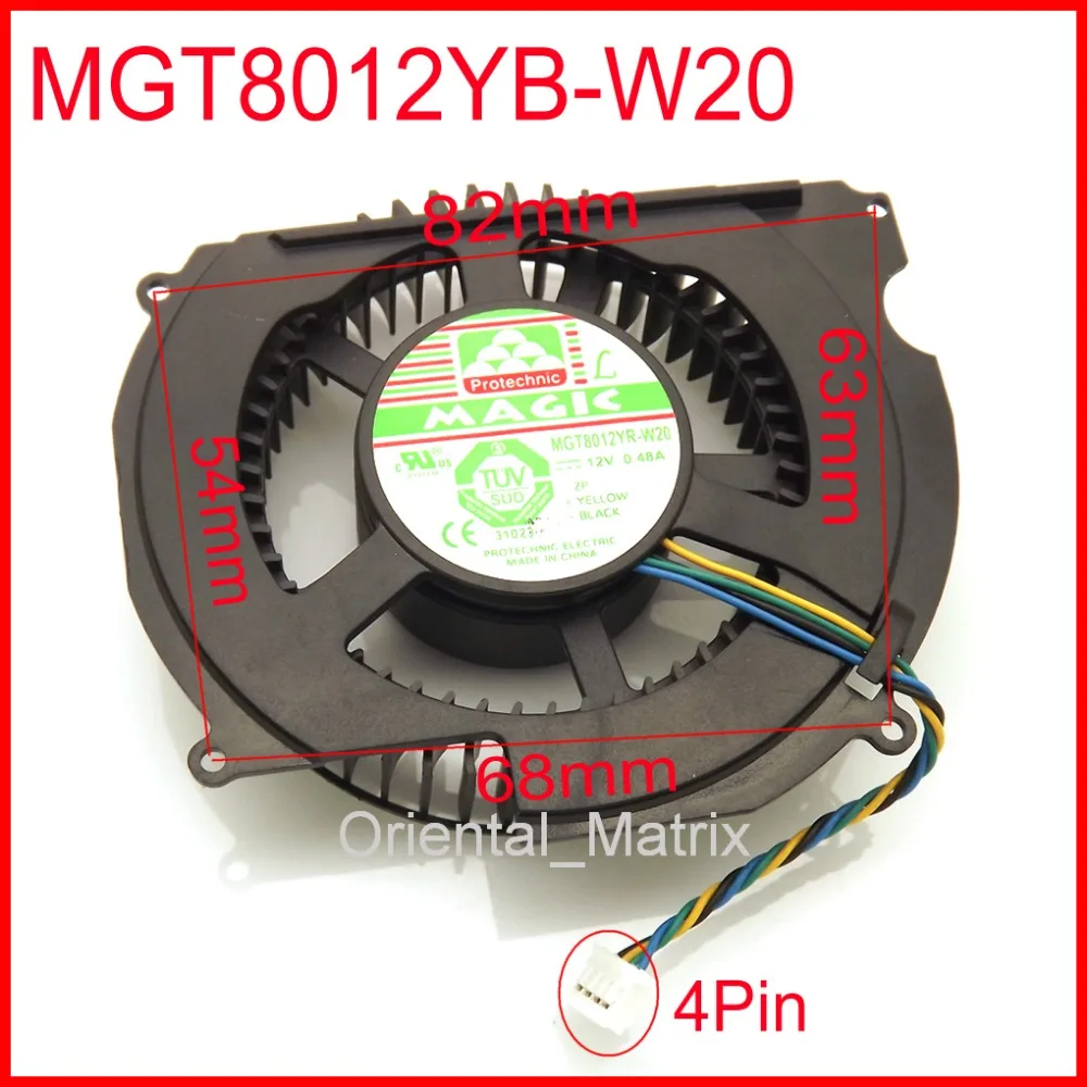 Original MGT8012YB-W20 12V 0.48A 4Pin 82*54*68*63mm For ZOTAC GTX460 Cooler Cooling Fan