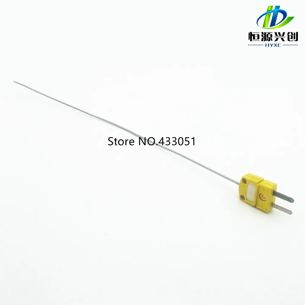 หัววัดเทอร์โมคัปเปิลชนิด K สำหรับวัดอุณหภูมิ 0-700 องศาเซลเซียส ความยาว 100 มม. เส้นผ่านศูนย์กลางหัววัด 1.5 มม. หัวเสียบแบบ K สำหรับวัดอุณหภูมิแบบคู่