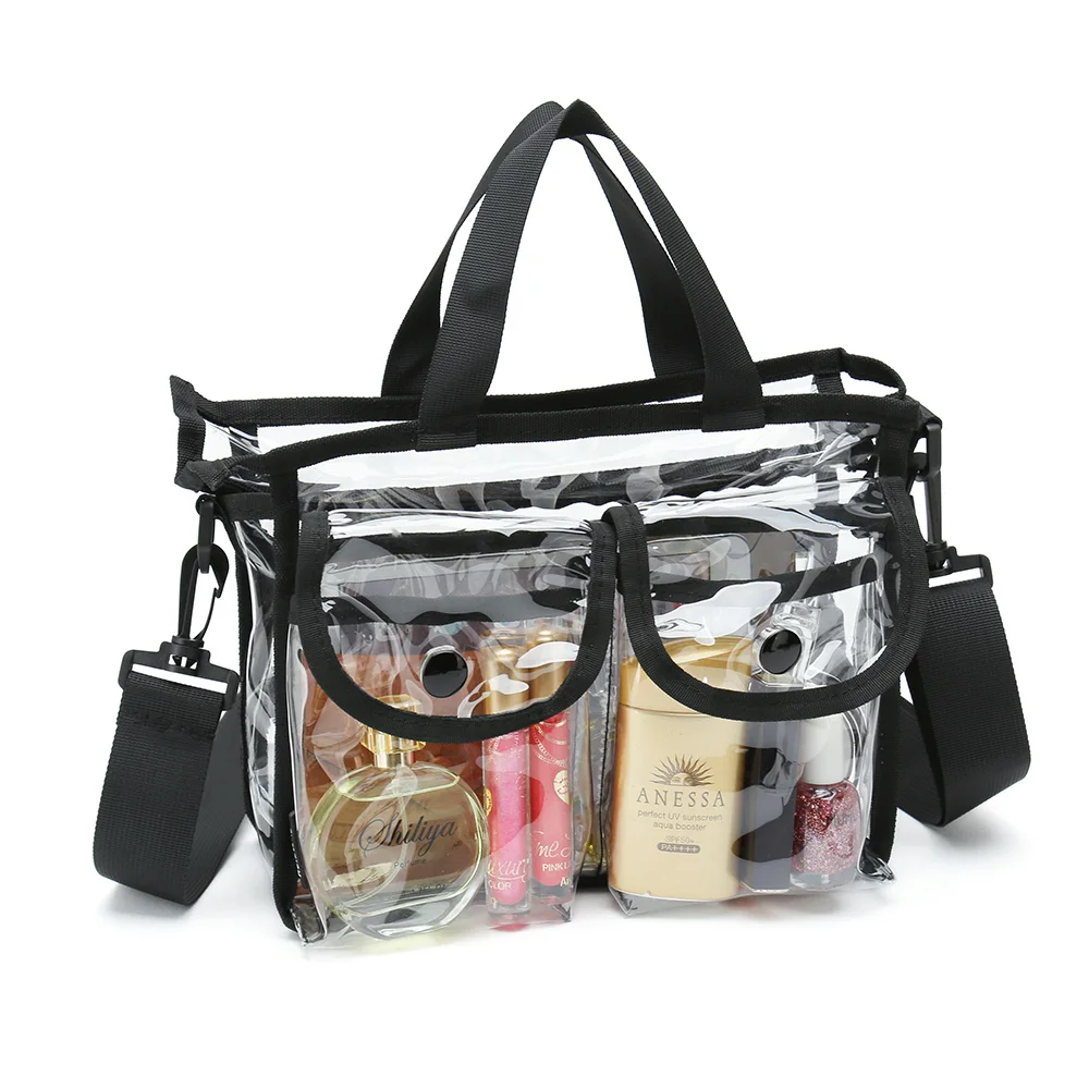 Clear Makeup Artist Set Bag with Detachable Shoulder Strap Available for Customize