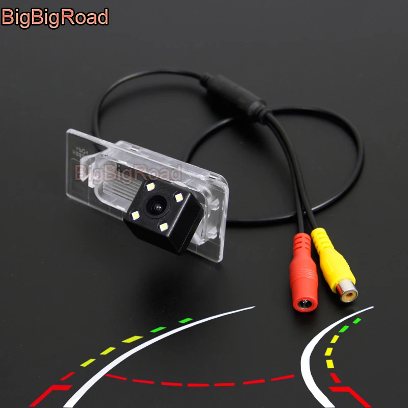 

BigBigRoad Car Intelligent Dynamic Trajectory Tracks Rear View CCD Backup Camera For KIA KX3 For Hyundai Solaris Sedan HCR 2017