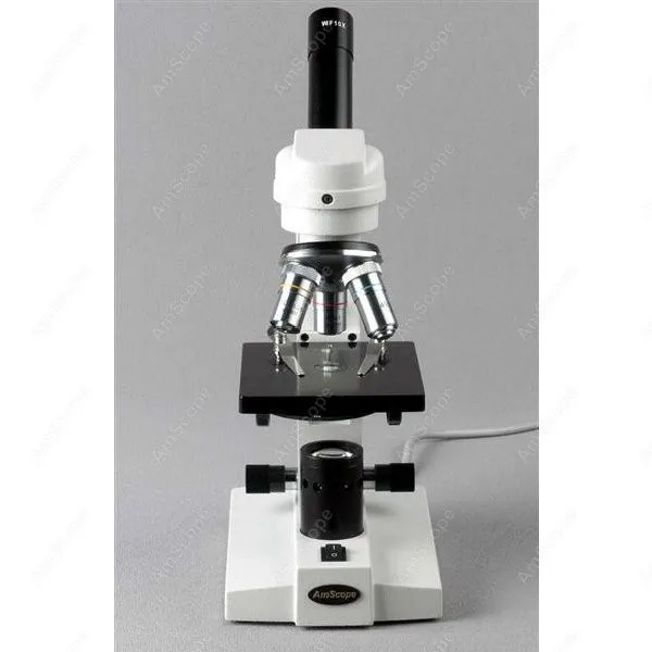 Student Compound Microscope--AmScope Supplies 40X-1000X Student Compound Microscope with Mechanical Stage