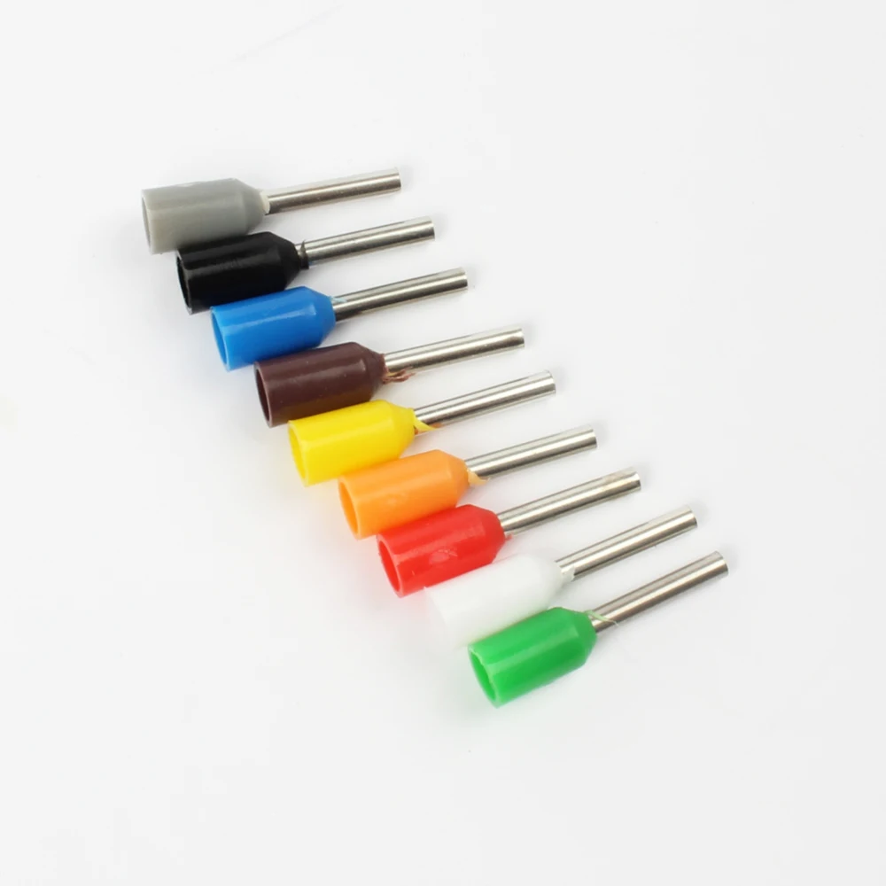 Dianqi E7508 100 Stks/pak Buis Isolerende Geïsoleerde Terminals 0.75MM2 Kabel Draad Connector Isolerende Crimp Terminal Connector E-