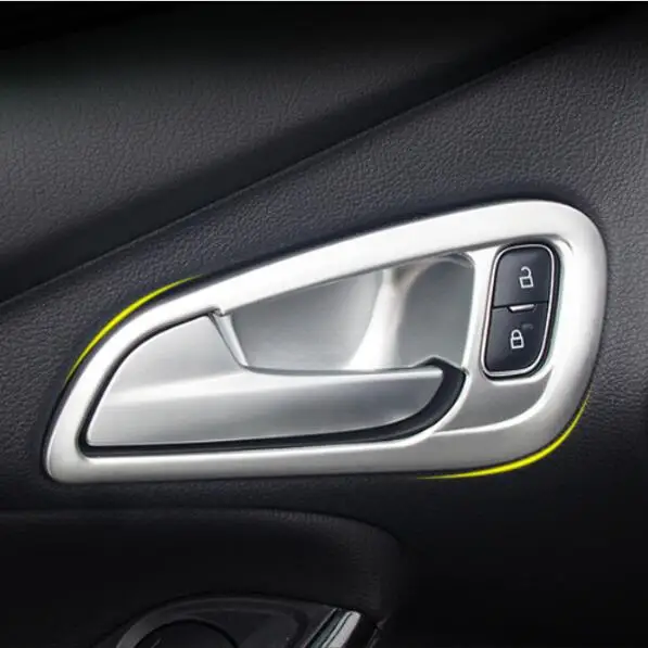 Car styling inner Door Handle Cover frame sticker case For Ford Focus 3 MK3 Hatchback Sedan 2012 2013 2014 2015-2017