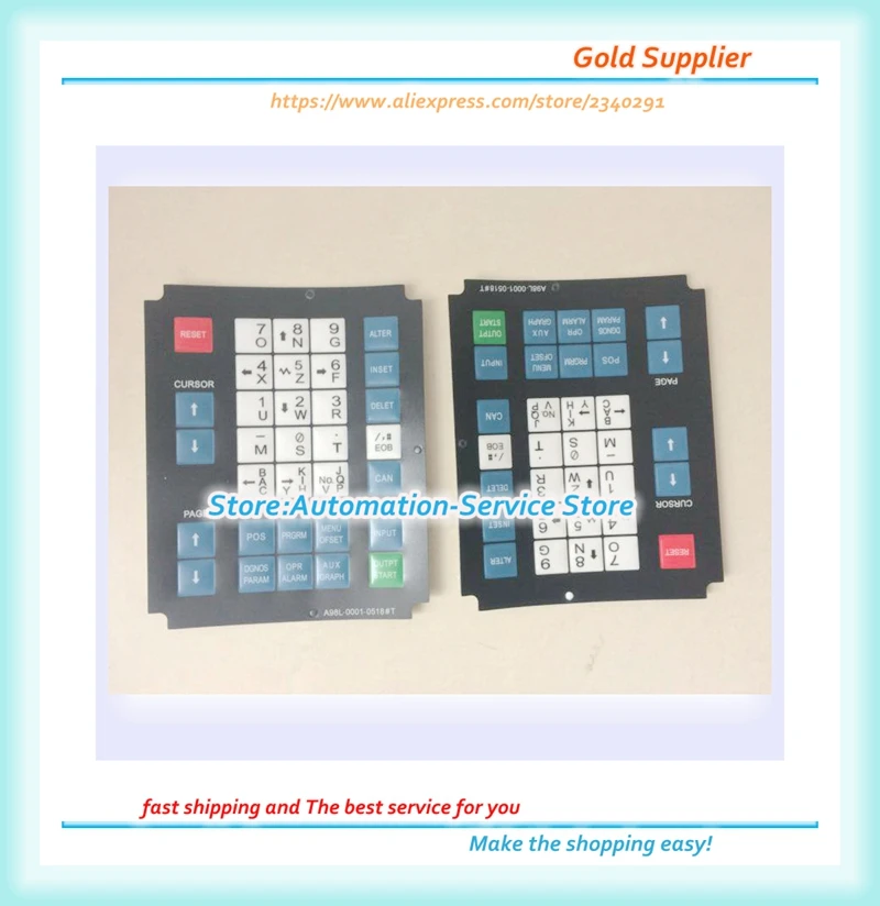 조작 패널 A98L-0001-0518 # T CNC HMI 멤브레인 키패드 버튼, 신제품