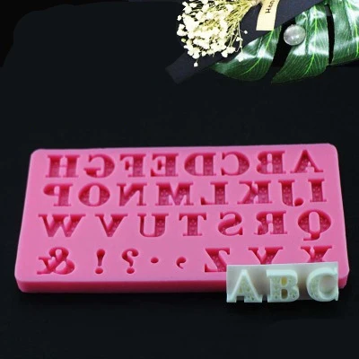 26 Letters With Symbol Shaped Silicone Cake Mold Sugar Paste 3D Fondant Cake Decoration Tool  D390