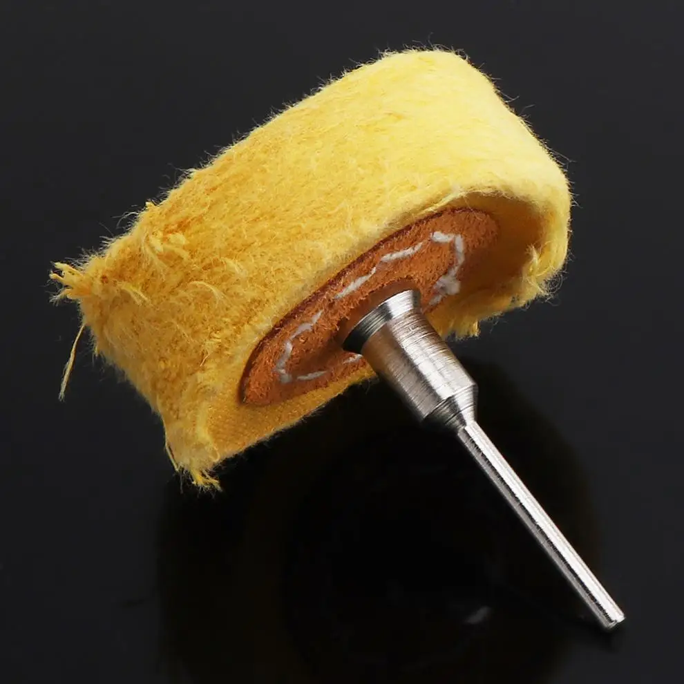 Tampone in cotone tampone per lucidatura a specchio giallo a forma di T con diametro del gambo di 3mm per lucidatura/rettifica di superfici