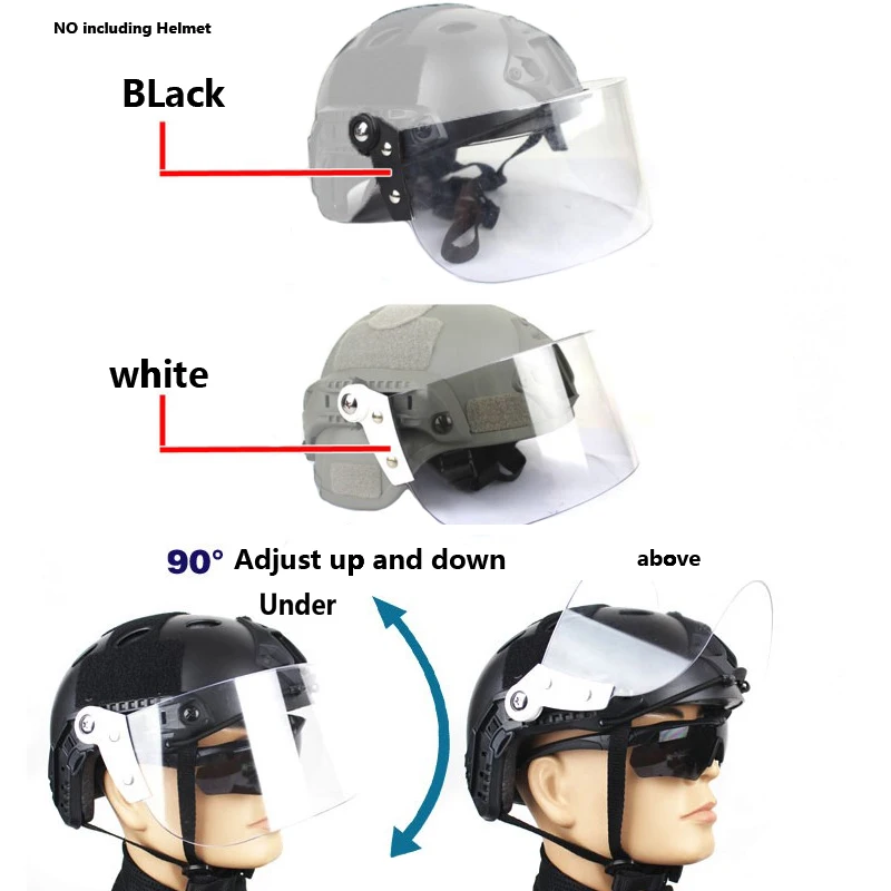 Special Lens For Outdoor FAST Tactical Helmet Vintage Durable Windscreen Anti Riot Lens CS Face Protection Lens