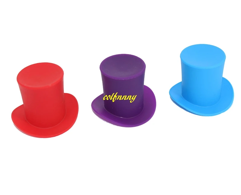 

1000pcs/lot Fast shipping Cowboy cap silicone Fresh beer bottle stopper Small hat RED Wine stopper cork plug