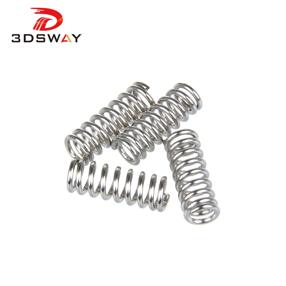 3DSWAY 3D Printer Springs 4pcs/lot nickel plated MK8 extruder Feeder Spring 1.2mm 20 mm for Ultimaker Makerbot Prusa Printer