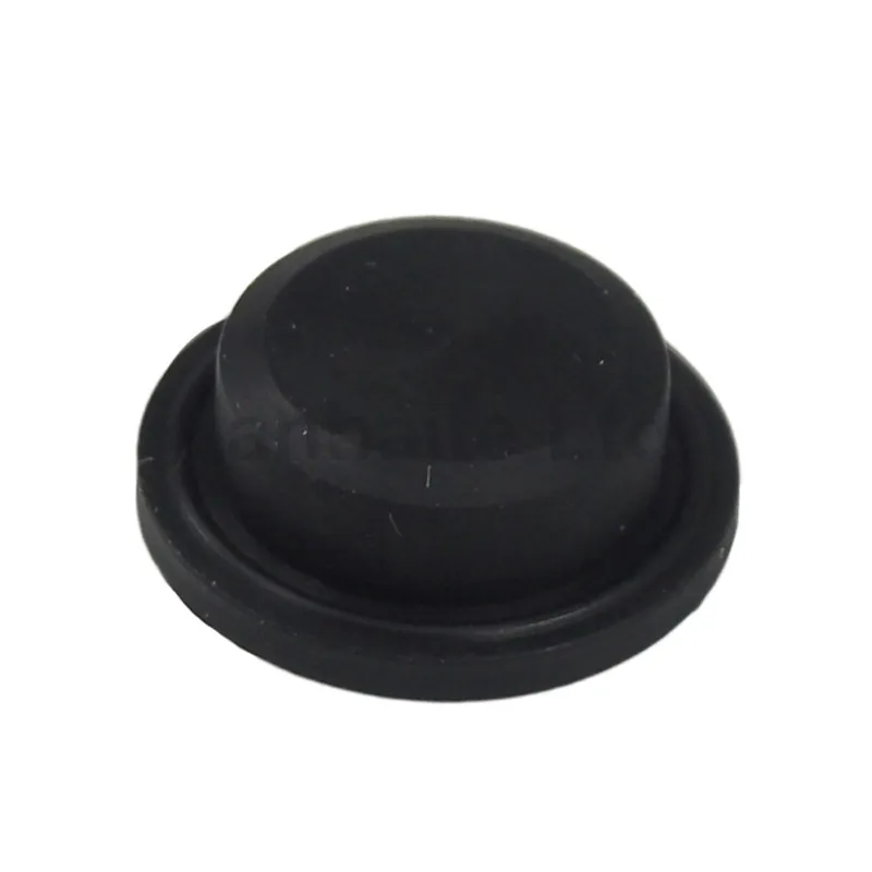 12mm(D) x 5.5mm(H) Silicone Tailcaps - Black (10 pcs)