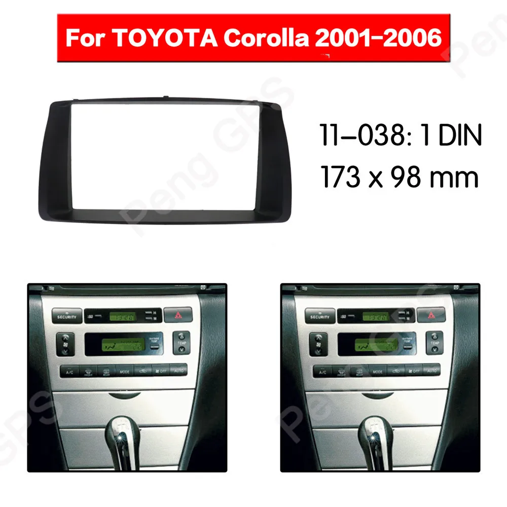 2 DIN Car Radio stereo Fitting installation adapter fascia For TOYOTA Corolla 2001 2002 2003 2004 2005 2006 frame Audio