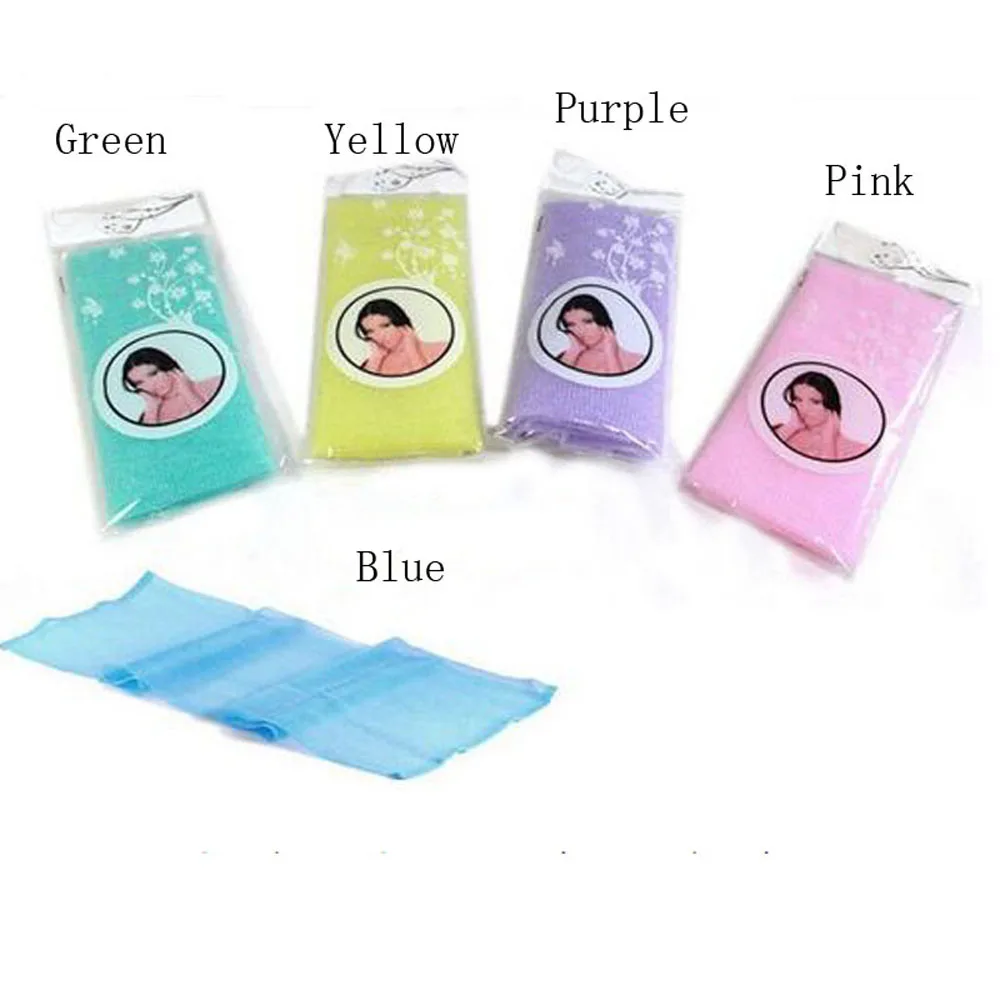 1pc Body Nylon Washandje Badhanddoek Mesh Body Wassen Schoon Exfolieer Puff Scrub Bodys Behandeling Bad Douche Producten