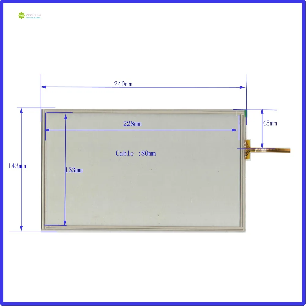 ZhiYuSun 5PCS/lot POST 10.1inch 240mm*143mm touch screen digital player handwriting screen  240*143 General touch screen