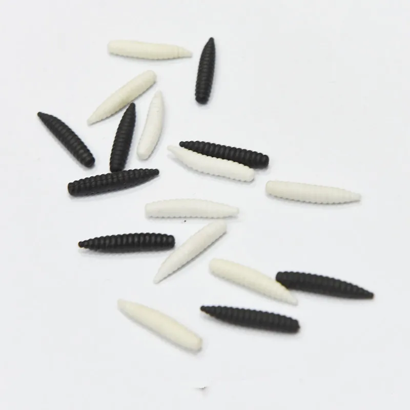 50PCS/Set Props Practical Joke Insect Bug Toy Maggot Vegetable Worm Gags & Practical Jokes Toy Tricky Toys White Black