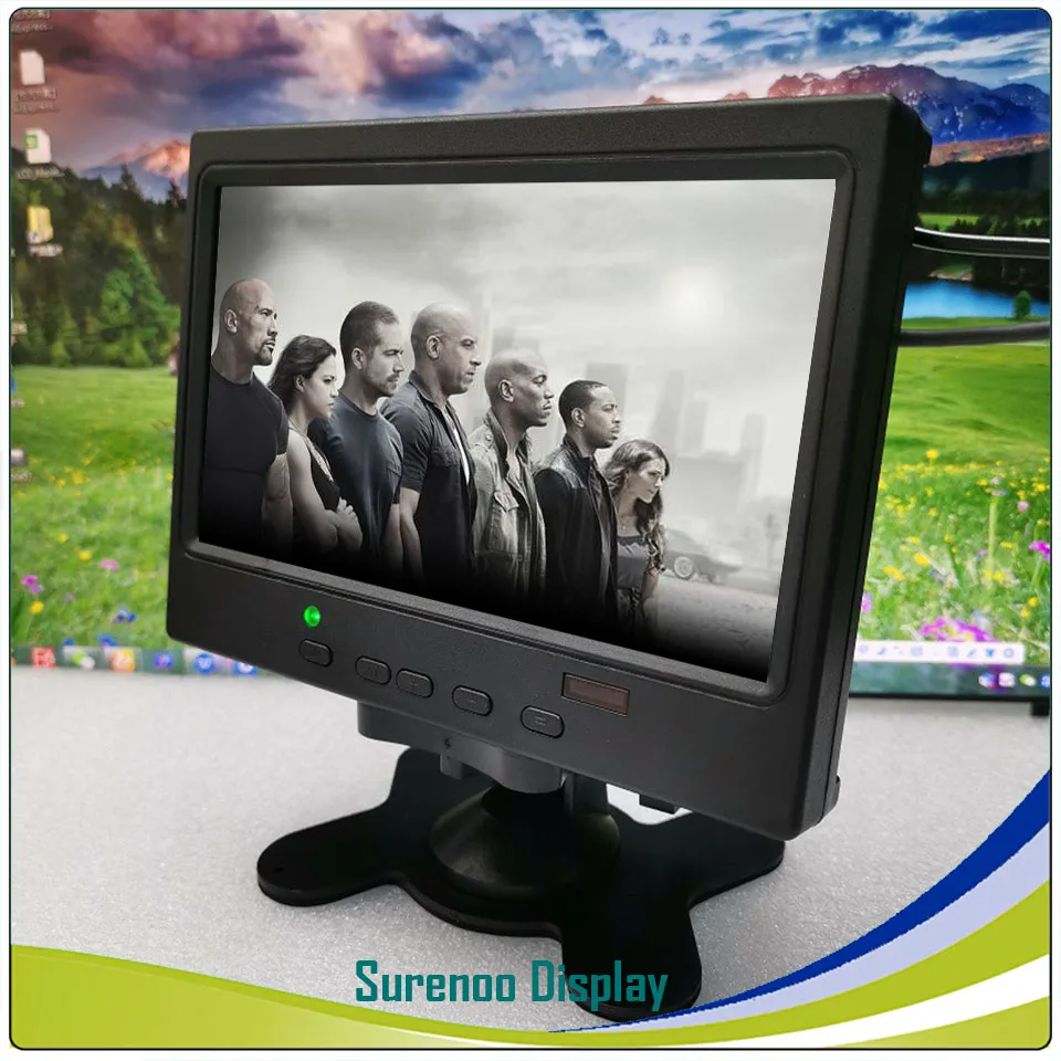 7" 7.0 Inch 1024*600 HDMI-Compatible / VGA / AV IPS LCD Module Display Monitor Screen Panel with Speaker & Enclosure