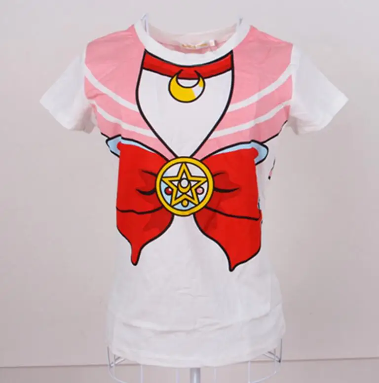 Summer o neck cartoon slim short-sleeved T-shirt