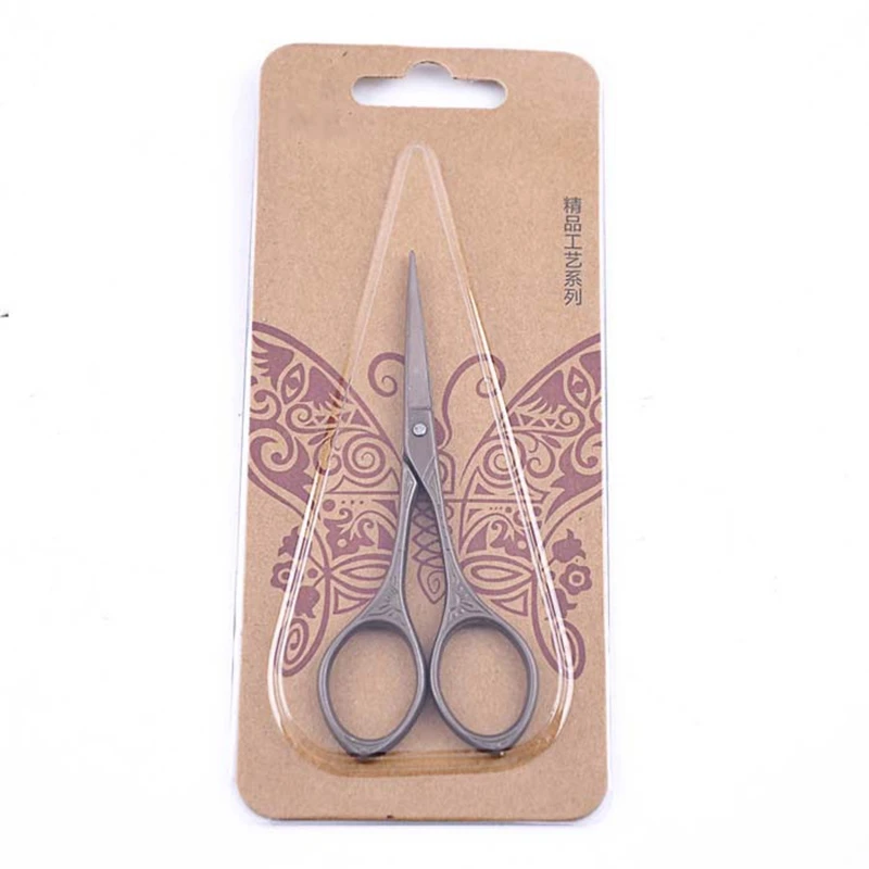 Vintage Zakka Embroidery Scissors Titanium Bronze Cross Stitch Scissors Handicrafts Household Tools13cm/9cm CP0375