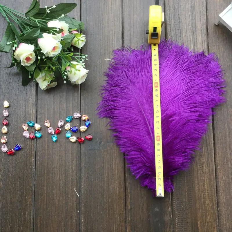 Factory wholesale High quality 50pcs10-12 inches 25-30cm natural ostrich feathers a variety of color choices wedding