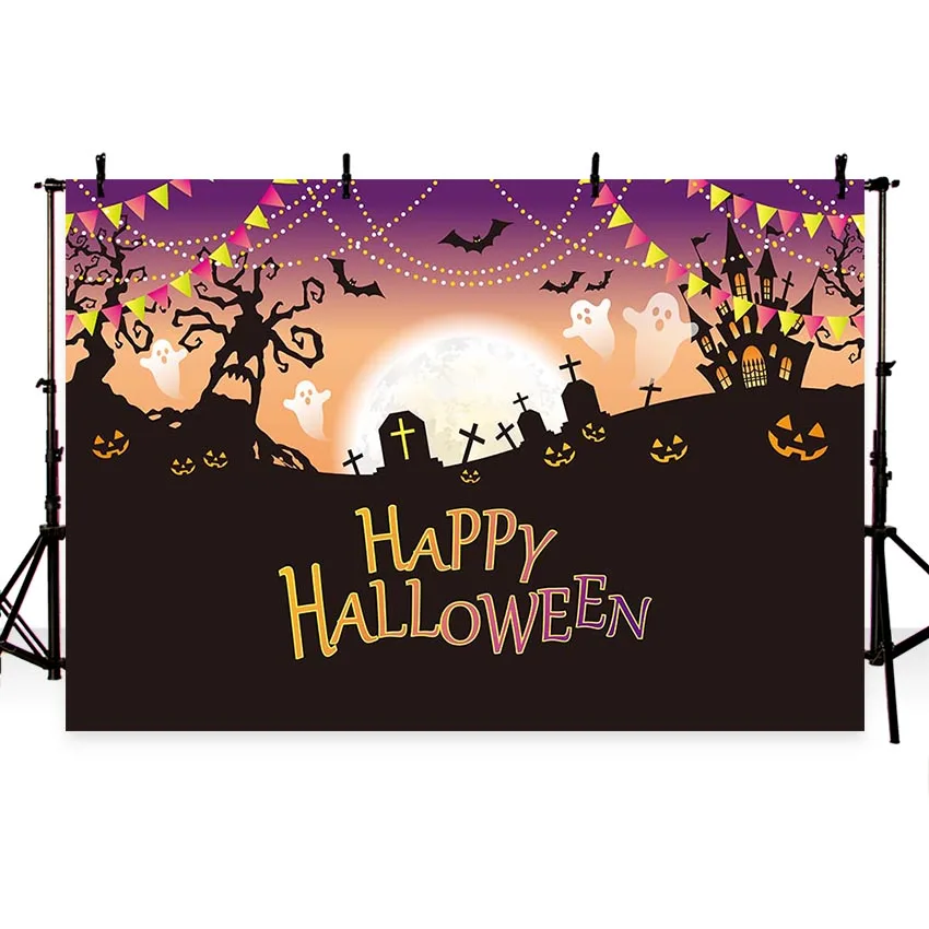 Pano de fundo para festas halloween, pano de fundo personalizado para festas e feriados