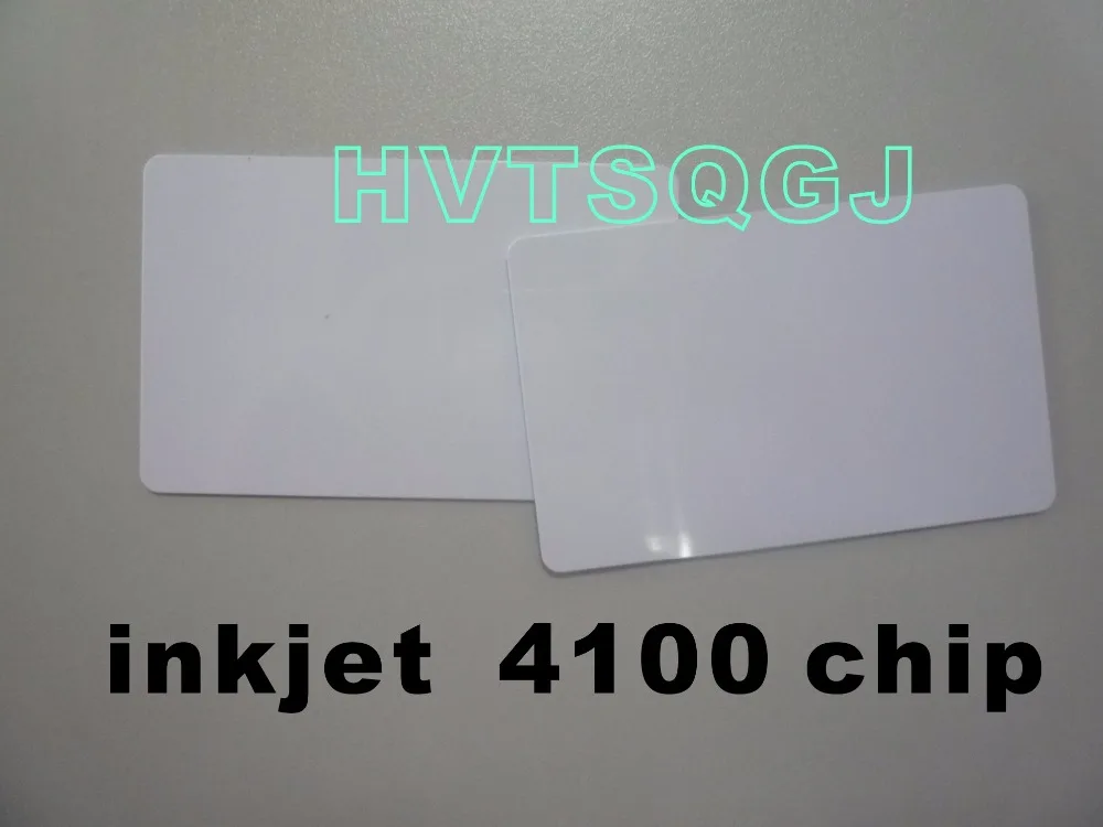 

50pce/lot Free shipping New plastic products 125khz inkjet printing pvc sheet for credit card