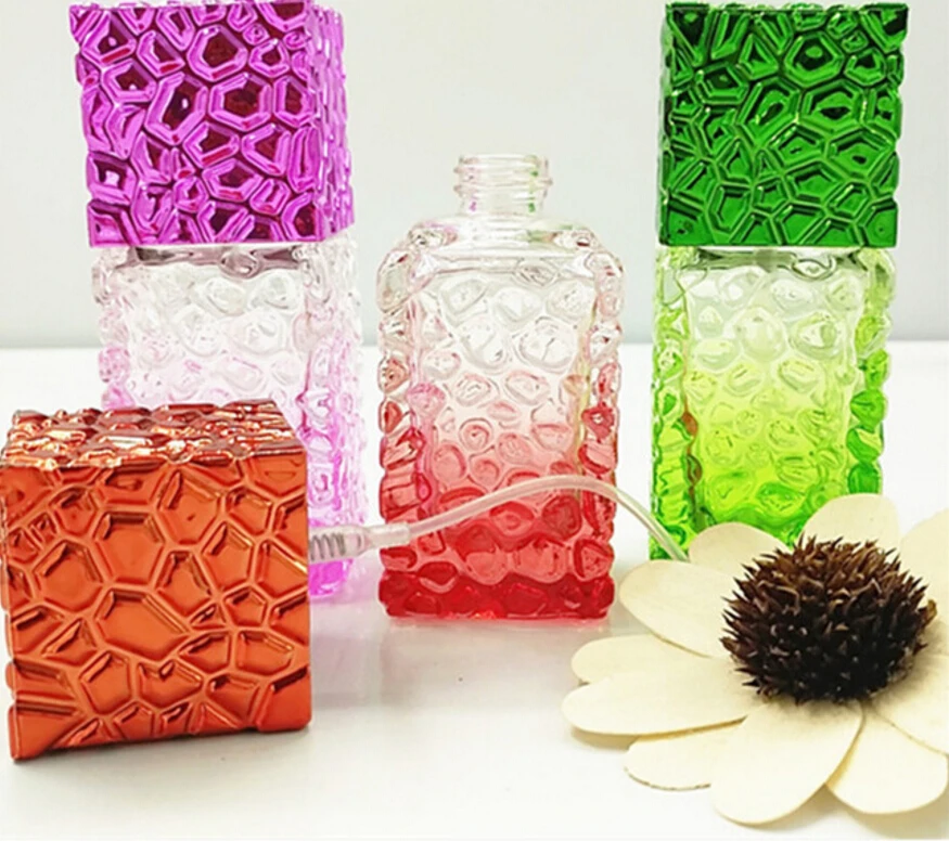 

100pcs*20ml Water Cube Travel Portable Perfume Bottle Atomization Spray Glass Filling Empty Bottle