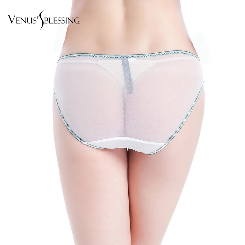 Underwear sexy Net yarn women's panties transparent briefs panties lingerie women female pants The embroidery under Low-waisted