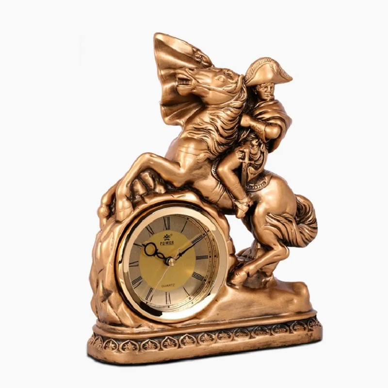 Clock and craft clock imitation copper clock mute creativity living room desk clock art  christmas decorations for home