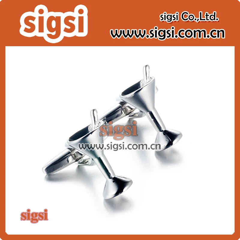 

Wholesale Classical Silver Cup Rhinestone Cufflink