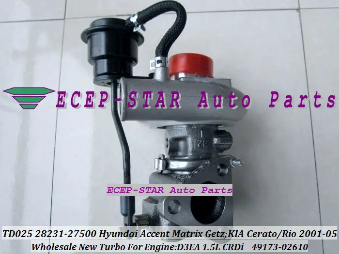 Free Ship TD025 28231-27500 27500 49173-02620 49173-02610 Turbo For HYUNDAI Accent Getz Matrix For KIA Cerato Rio D3EA 1.5L CRDI