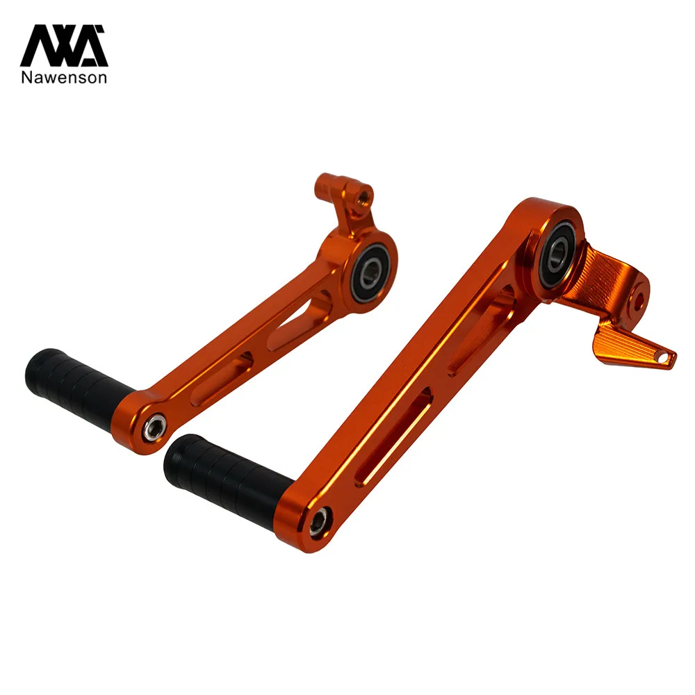 Orange Motorcycle Gear Shift Lever Rear Brake Pedal Set CNC Billet Foot Brake Lever for KTM Duke 390 2017 2018 2019