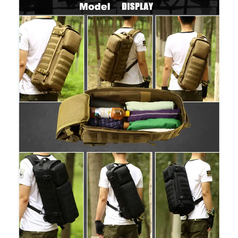 Men Chest Sling Backpack Men\'s One Single Shoulder Male Large Travel Backpacks Cross body Bags Outdoors Rucksack Bag