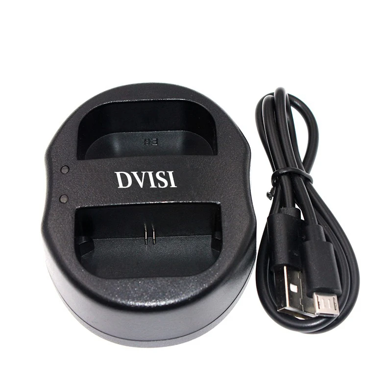 2 pces LP-E6 lp e6 lpe6 bateria recarregável + usb carregador duplo para canon 70d 5dii 5d2 5d3 7d 6d 60d com adaptador de plugue de 2 pinos da ue/eua