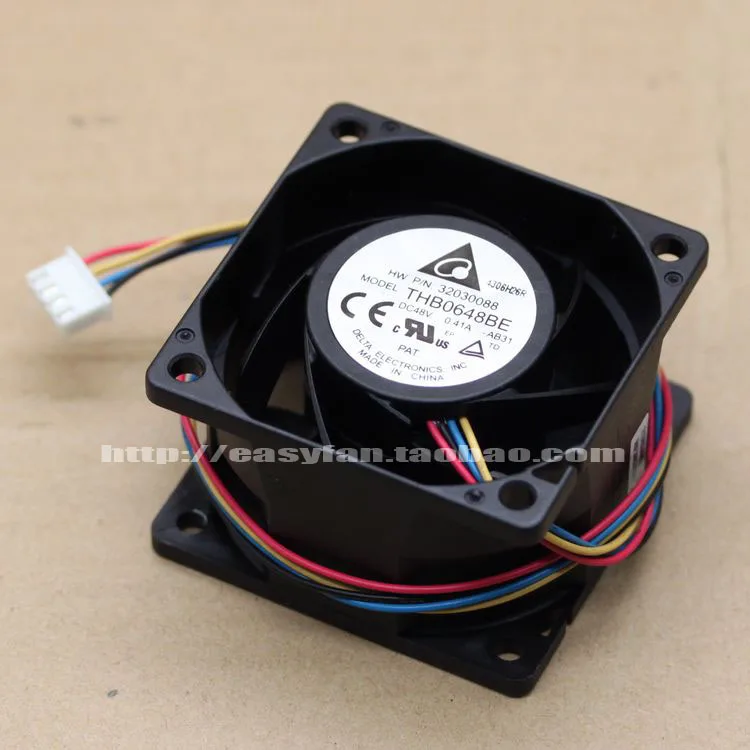 

Delta Electronics THB0648BE AB31 DC 48V 0.41A 60x60x38mm Server Cooling Fan