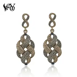 VEYO Vintage Rhinestone Drop Earrings Bridal Wedding Dress Earrings For Woman New Gift