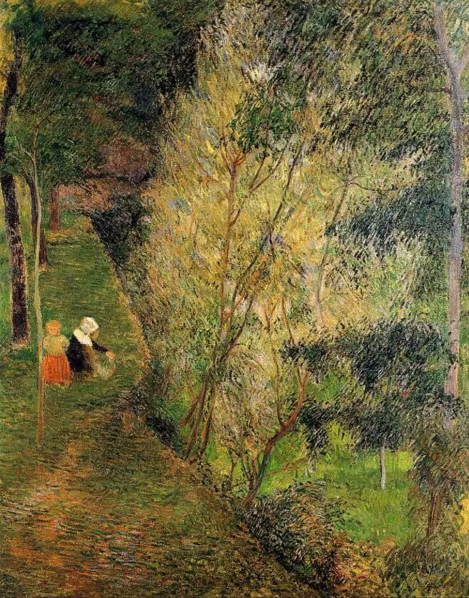 

High quality Oil painting Canvas Reproductions Pont-Aven woman and child (1886) by Paul Gauguin hand painted