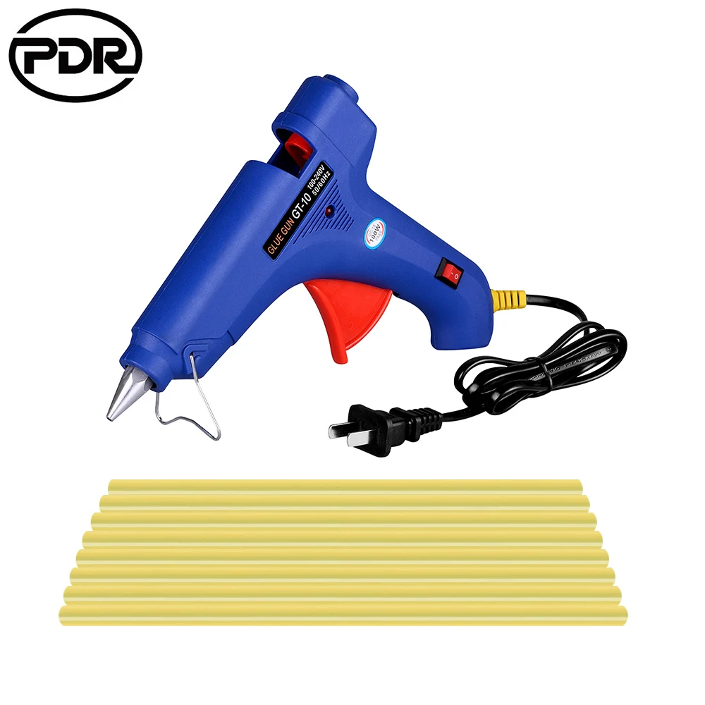 PDR Tools Kit Glue Gun 100v-240v 20W hot melt glue gun with 10 pcs PDR Glue Sticks For Dent Removal Paintless Dent Repair Tools