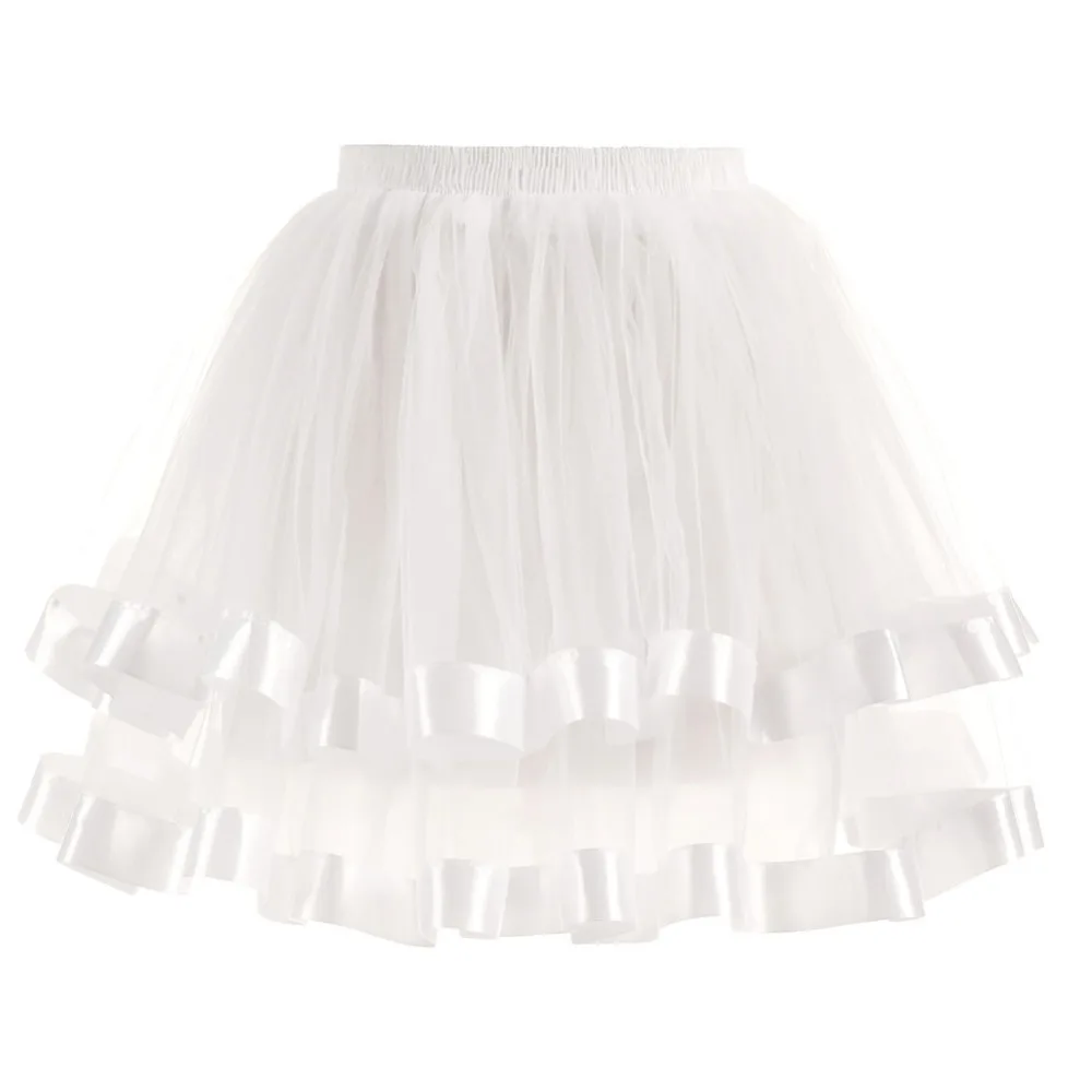 2018 Nova Primavera Verão Mulheres Curto Mini Saia Da Menina Para O Casamento Nupcial Da Dama de Honra Tulle Saia de Tule Tutu Lolita Sa