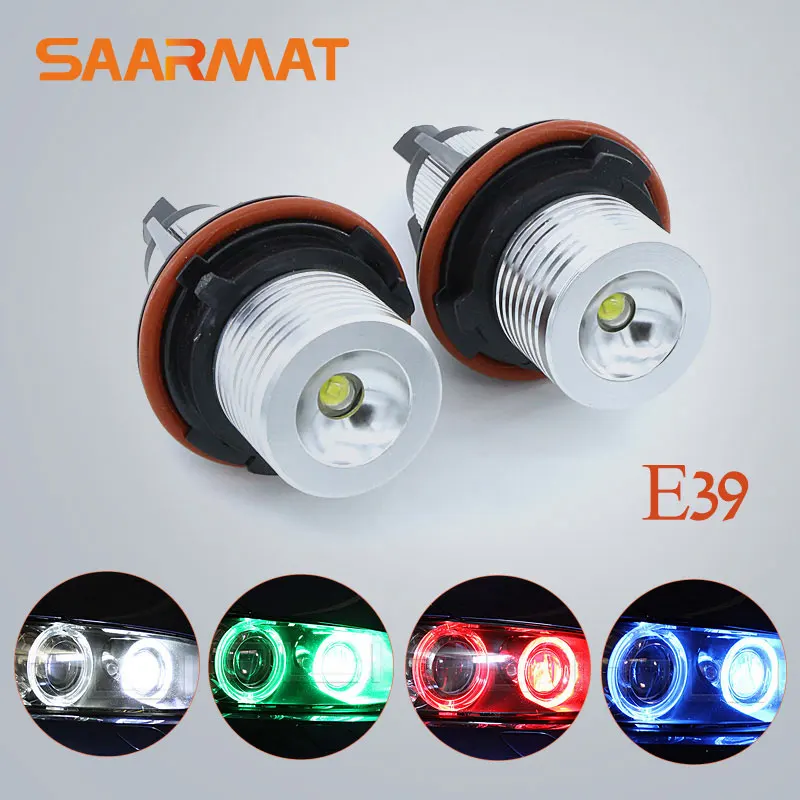 

1 Set 2*5W 10W Chips LED Marker Angel Eyes White Blue Red Green Color for BMW E39 E53 E60 E61 E63 E64