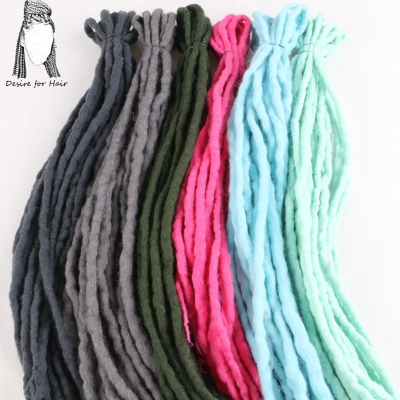 Desejo de cabelo para cabelo 5 peças, extensão de cabelo dreadlocks macios cabelo sintético para tranças, cabelo para hip-hop, penteados de crochê, cor rosa