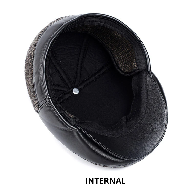 New fashion men\'s berets thick warmth ear berets autumn and winter berets dad cap