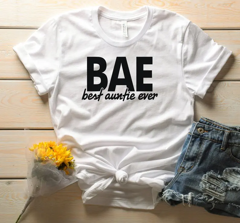 

Skuggnas New Arrival BAE Best aunt ever T-shirt Aunt to be shirt I love my Aunt t shirts Bae best aunt ever Tees Drop shipping