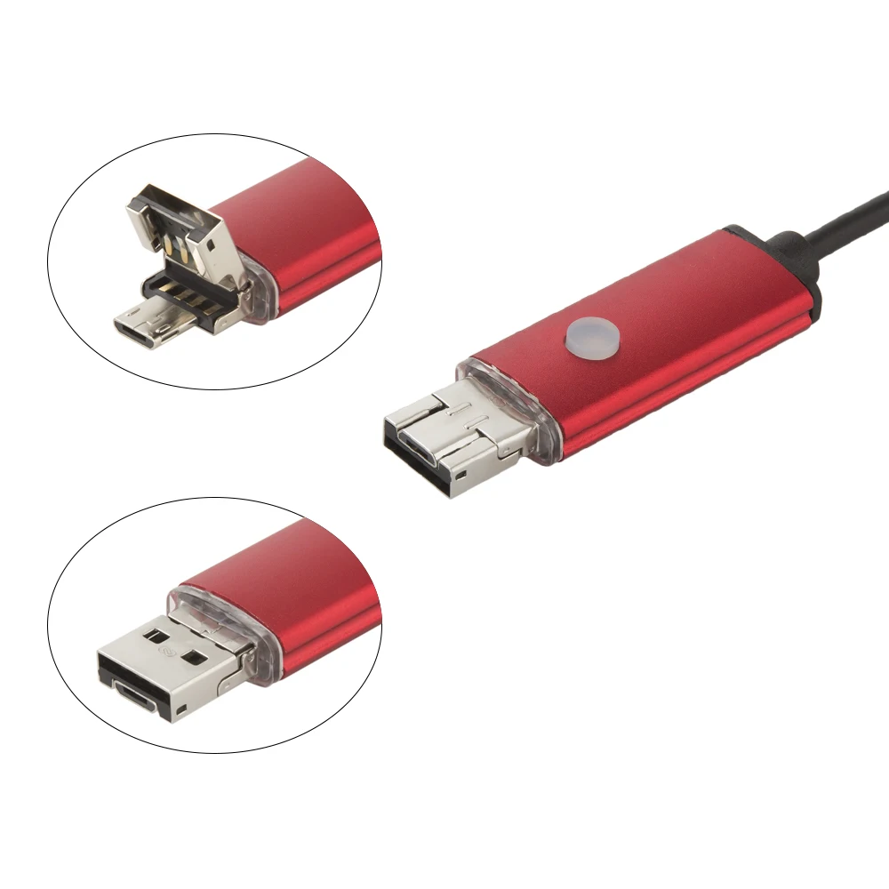 10m Borescope USB Camera Endoscope 7MM  OTG Micro USB Endoscopic Inspection Camera with 6 LED for Android/Win7/8/10