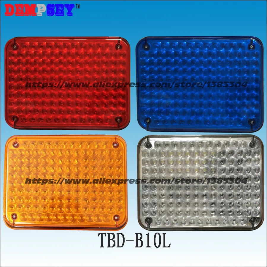 TBD-B10L5 High quality warning lights for fire truck&ambulance car,surface mounting,Waterproof,DC12V or 24V, blue/blue 134 LEDs