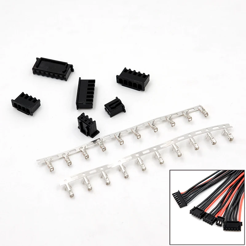 1S/2S/3S/4S/5S/6S/7S/8S Black Lipo Battery Balance Connector for RC model Battery ESC