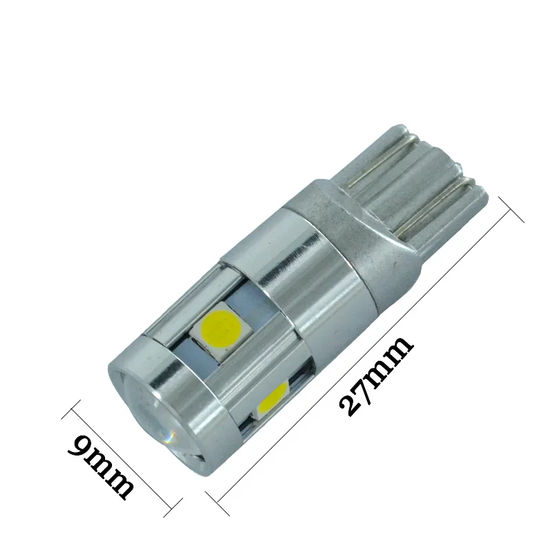 10X Car Styling t10 3030 9 smd 5smd W5W Canbus Error Free Non polarity Car Wedge Light Marker Lamp Reverse License Plate Bulb