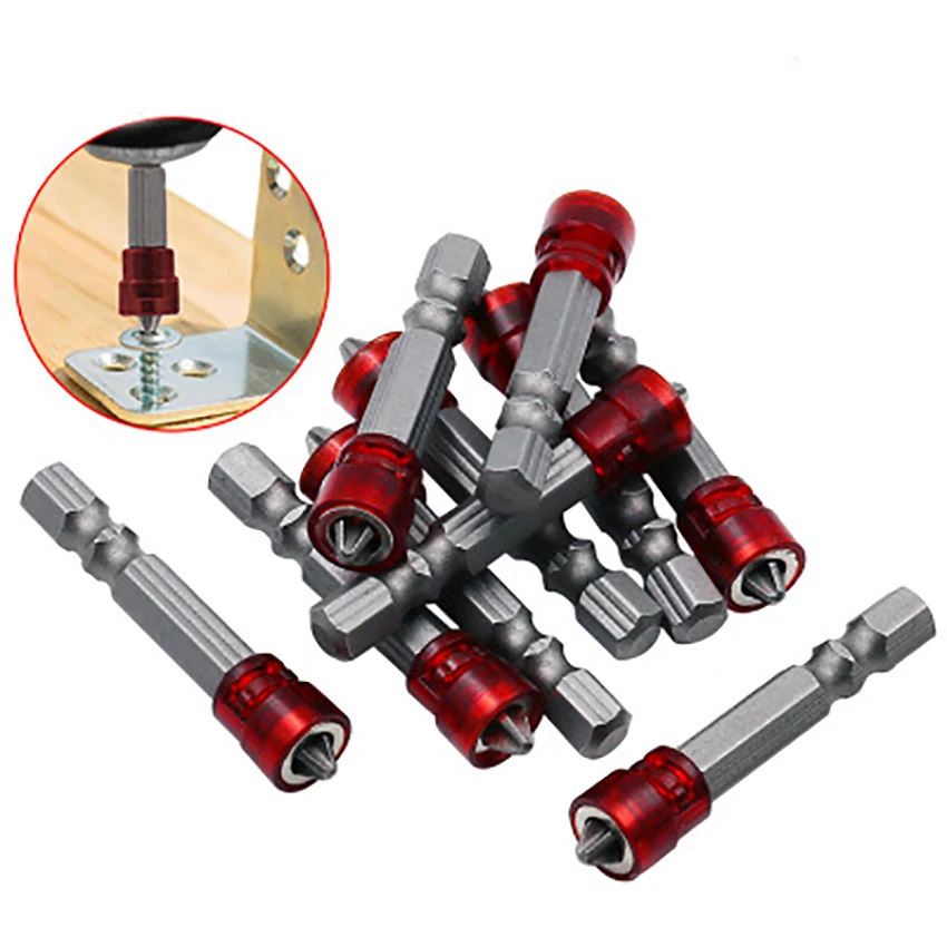 1PC Magnetische Ring Bohrer Elektrische Schraubendreher Anti-slip Stahl Phillips Bits Power Werkzeug Zubehör Holzbearbeitung DIY Bit 48mm