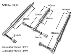 Anti Vibration Landing Gears For Class 40-60 Airplane Shock Absorbing 3PCS Set SZ002-10001