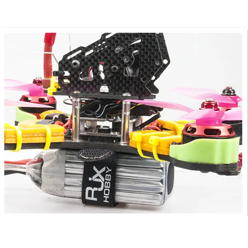 8 ชิ้นแบตเตอรี่ริบบิ้นลื่นเมจิกเทป 300 มิลลิเมตร x 20 มิลลิเมตรสําหรับ RC Multirotor FPV Quadcopter Racing Drone สีดํา